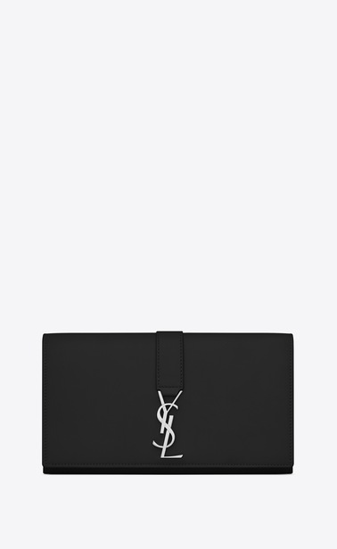 YSLフロントフラップウォレット(ラージ/ブラック/レザー)